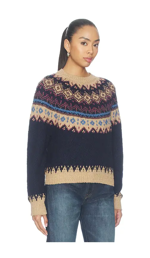 Autumn Cashmere Chunky Fair Isle Crew Sweater | Thumbnail 2