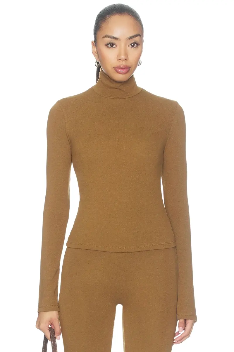LESET Lauren Long Sleeve Turtleneck Top