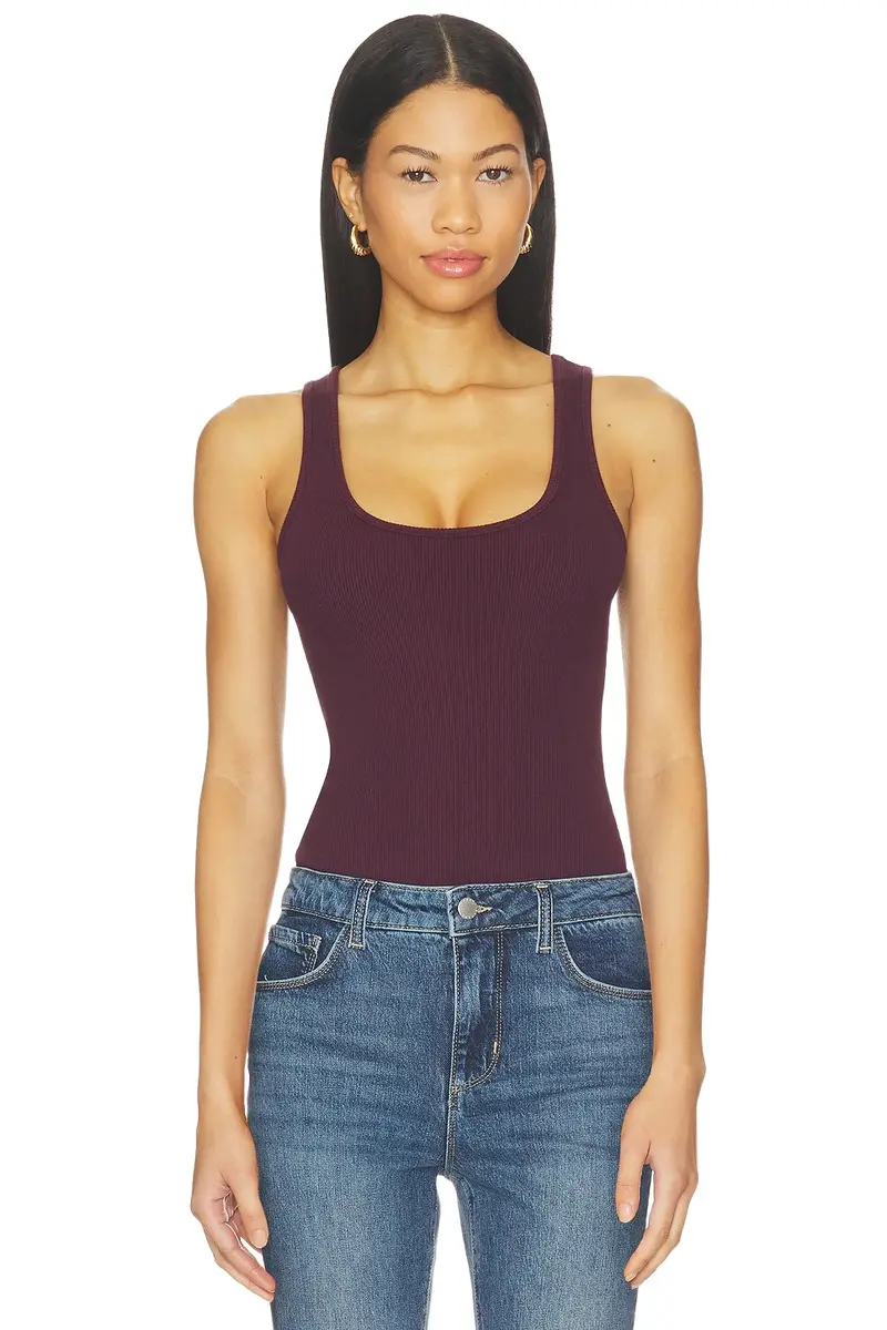 Nica Scoop Neck Tank Bodysuit Nica Scoop Neck Tank Bodysuit