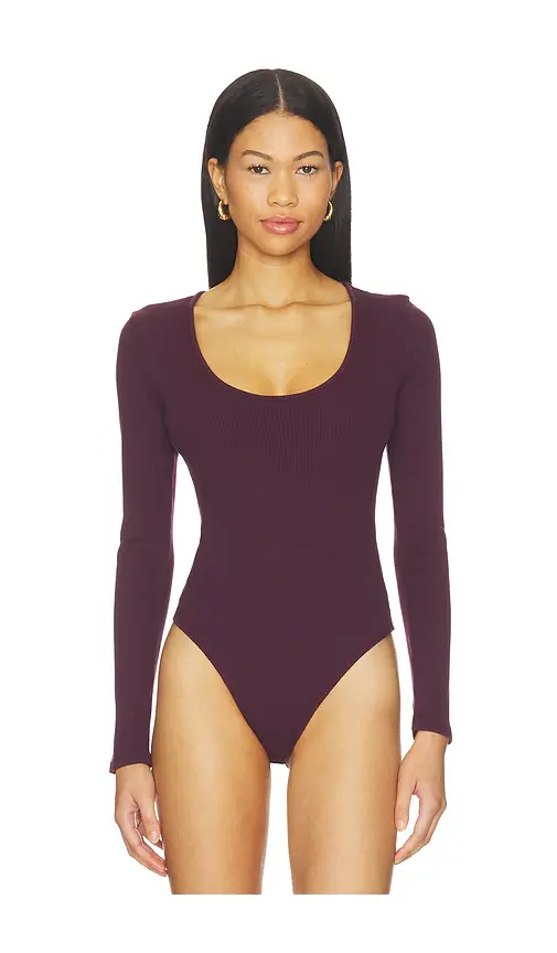 L'Agence Delara Long Sleeve Scoop Neck Bodysuit | Thumbnail 2 L'Agence Delara Long Sleeve Scoop Neck Bodysuit | Thumbnail 2