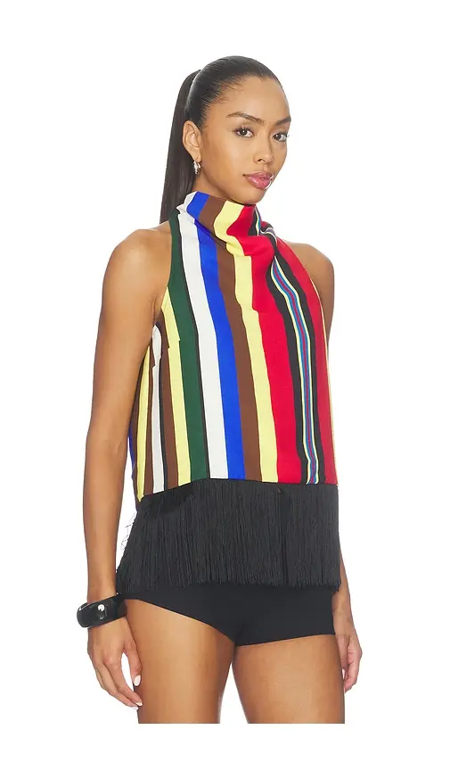 SIMONMILLER Tia Crepe Fringe Top | Thumbnail 2