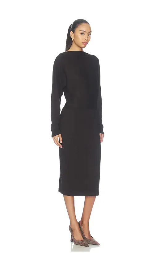 Vince Cozy Off Shoulder Midi Dress | Thumbnail 2 Vince Cozy Off Shoulder Midi Dress | Thumbnail 2