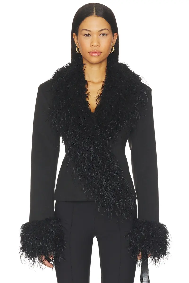 OW Collection Remy Faux Fur Jacket
