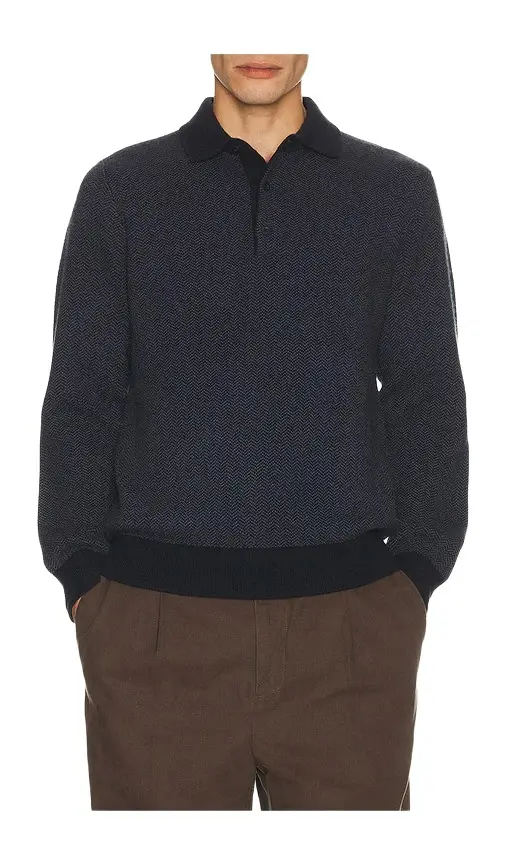 Vince Long Sleeve Polo Sweater