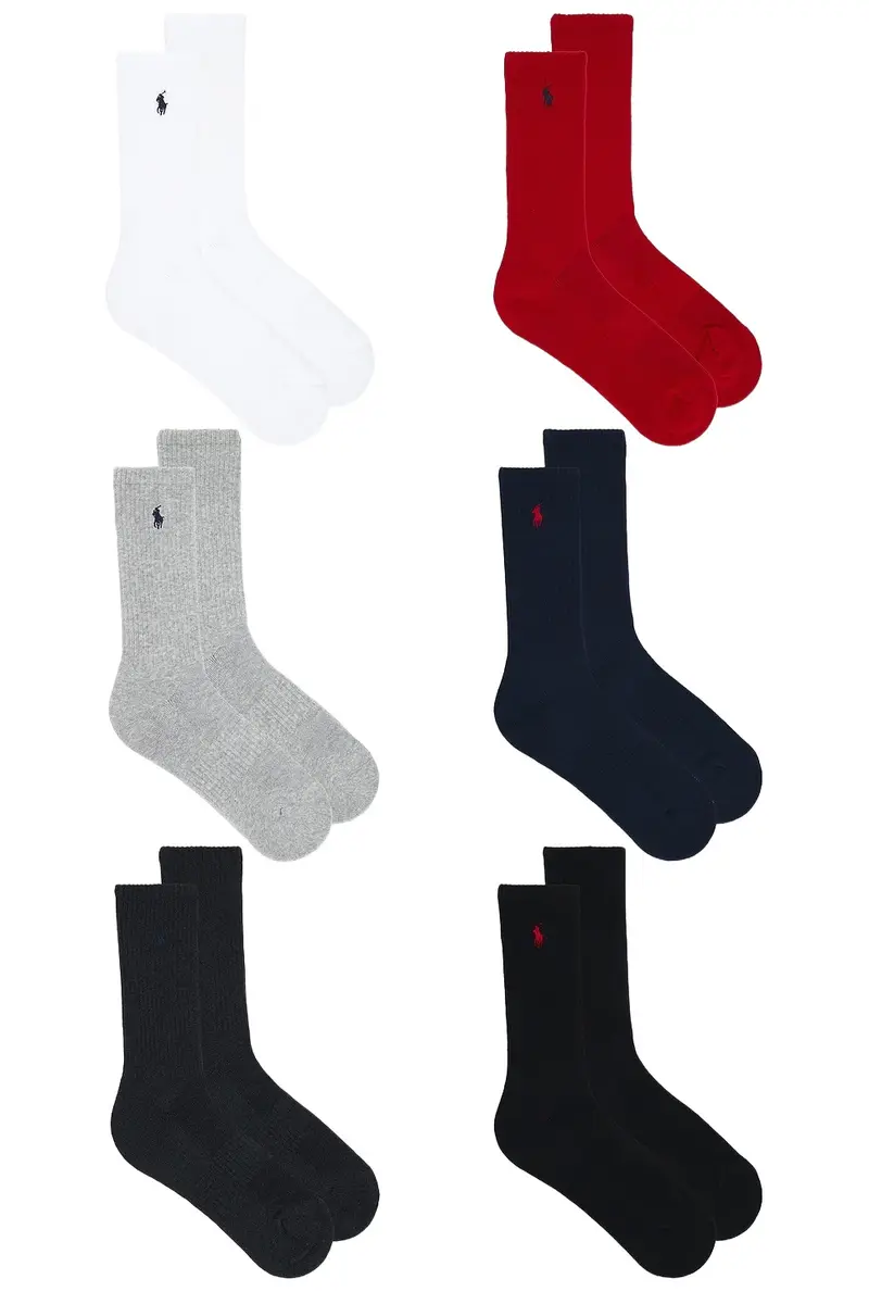 Polo Ralph Lauren Performance Solid Socks 6-Pack