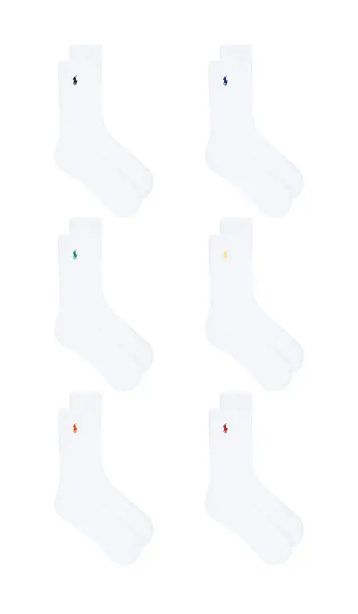 Polo Ralph Lauren Performance Solid Socks 6-Pack