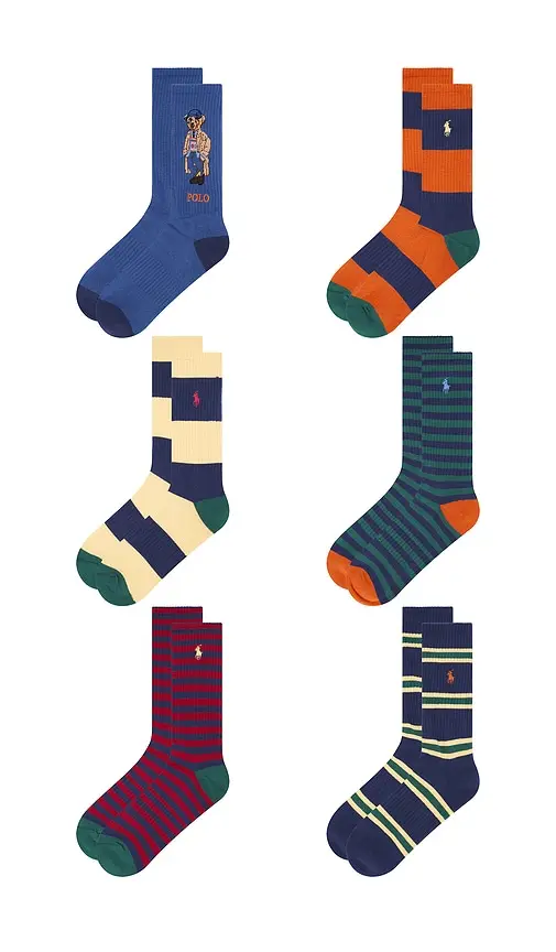 Polo Ralph Lauren Litchfield Bear Socks 6-Pack | Thumbnail 2