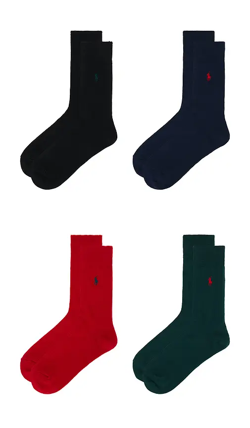 Polo Ralph Lauren Merino Wool Slack Socks 4-Pack Giftbox | Thumbnail 2