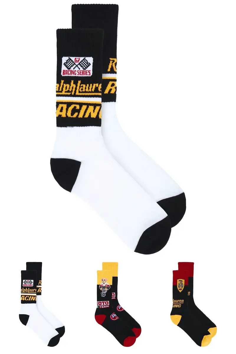 RL Moto Bear Crew Socks 3-Pack Giftbox RL Moto Bear Crew Socks 3-Pack Giftbox