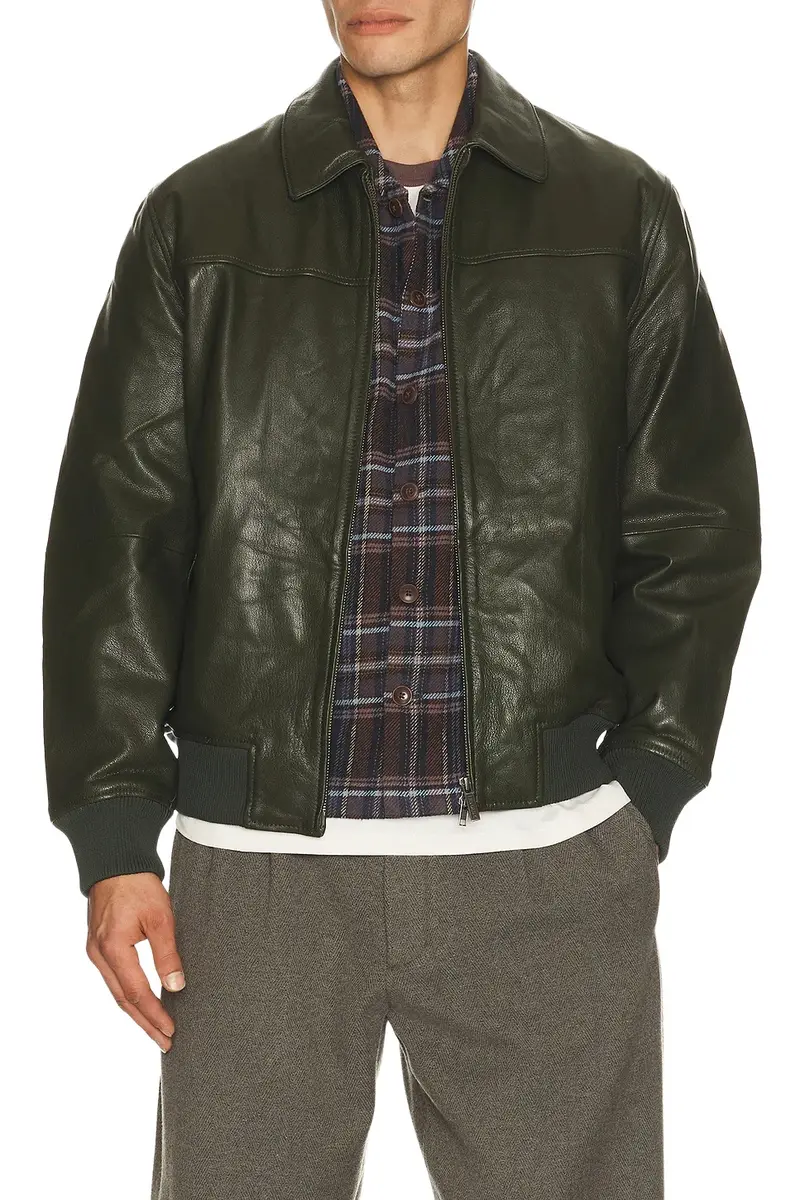Les Deux Leather Varsity