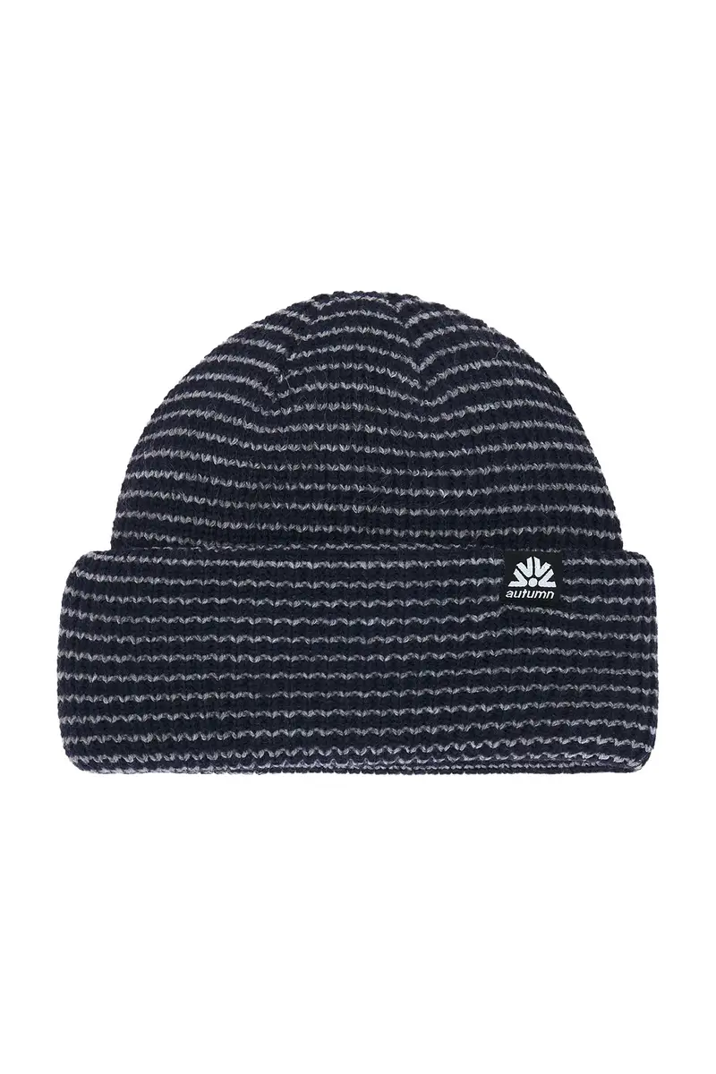 Autumn Headwear Stripe Double Roll Beanie