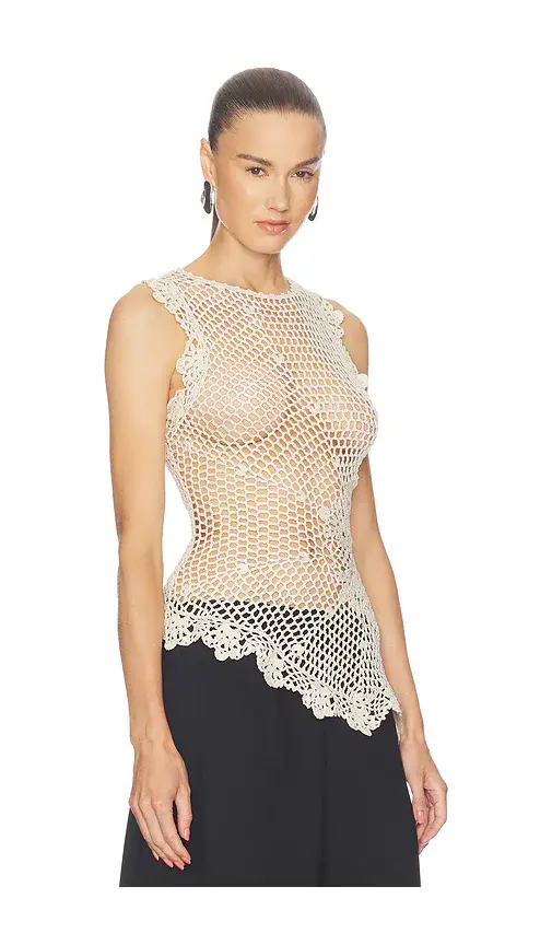 SRG Camdin Hand Crochet Asymmetric Top | Thumbnail 2 SRG Camdin Hand Crochet Asymmetric Top | Thumbnail 2