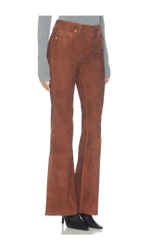 GOOD AMERICAN Suede Good Legs Flare Jeans | Thumbnail 2