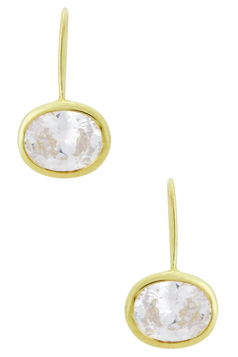 Fallon 14k Gold Bezel Earrings Fallon 14k Gold Bezel Earrings