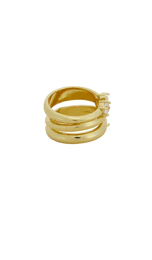 BaubleBar Angela Gold Ring Set | Thumbnail 2