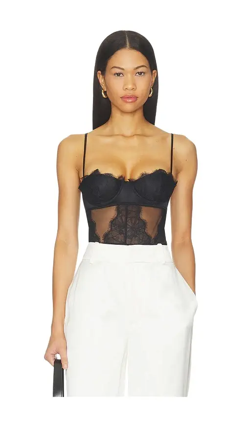 Kiki de Montparnasse Agnes Galloon Lace Bodysuit