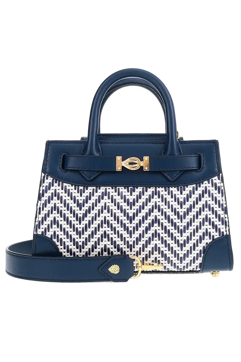 Tyler Ellis Winnie Handbag - Blue White | Thumbnail 3 Tyler Ellis Winnie Handbag - Blue White | Thumbnail 3