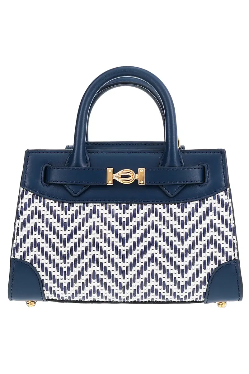 Tyler Ellis Winnie Handbag - Blue White | Thumbnail 5 Tyler Ellis Winnie Handbag - Blue White | Thumbnail 5