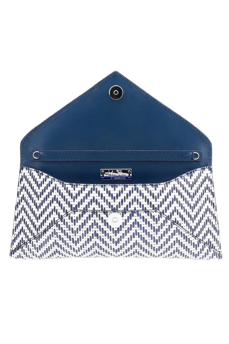 Tyler Ellis Lee Lineage Clutch - Blue White | Thumbnail 2 Tyler Ellis Lee Lineage Clutch - Blue White | Thumbnail 2