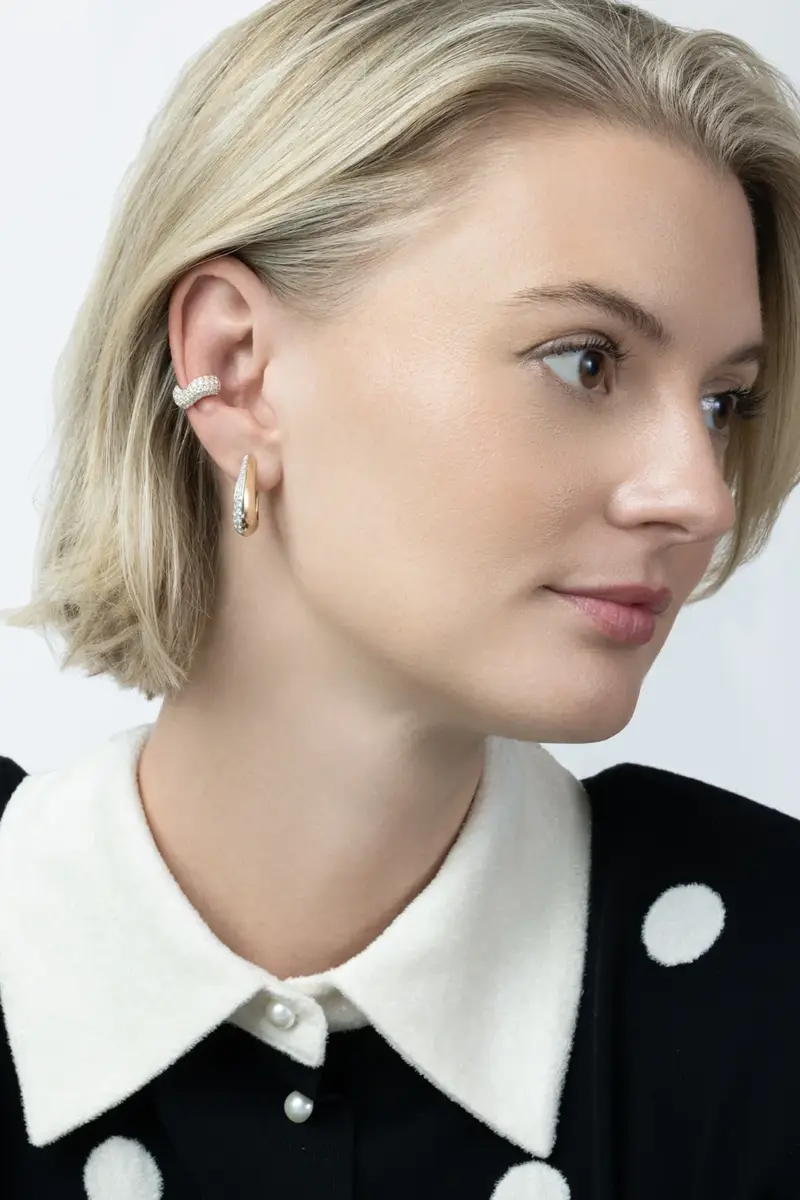 Diamond Curved Ear Cuff Diamond Curved Ear Cuff