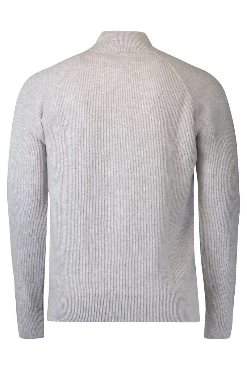 ELEVENTY Full Zip Sweater - Light Grey Sand White | Thumbnail 2 ELEVENTY Full Zip Sweater - Light Grey Sand White | Thumbnail 2