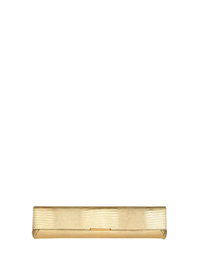 Balmain Long Clutch bag in metallic textured leather