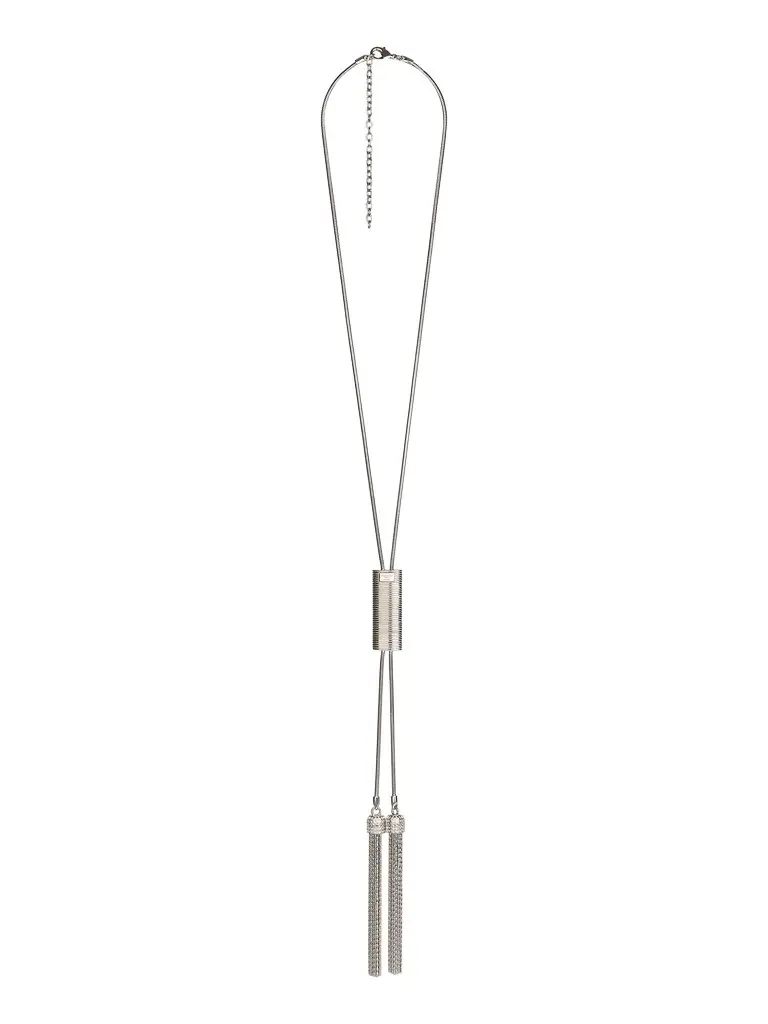 Balmain Long brass tassel necklace