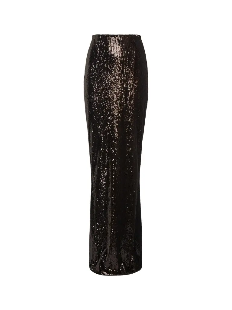 Balmain Sequinned long skirt