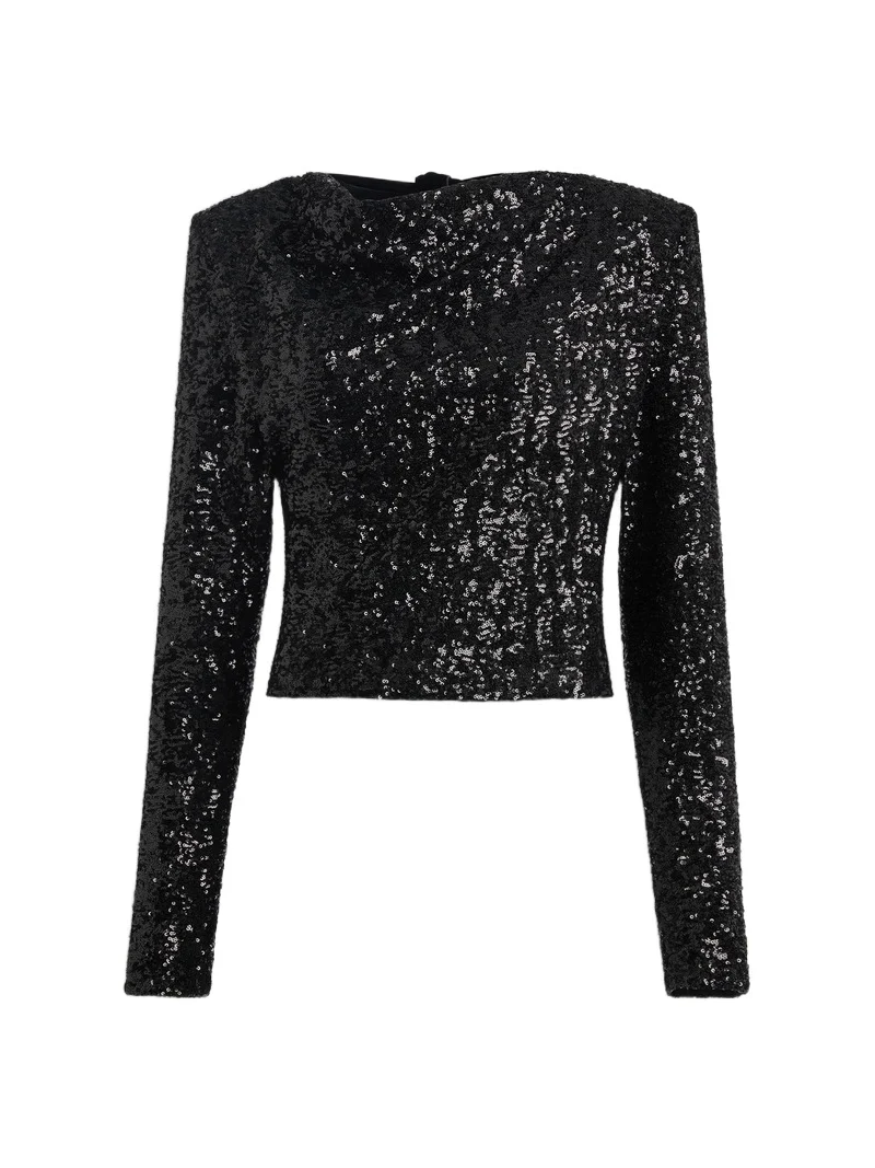 Balmain Sequinned top with bow