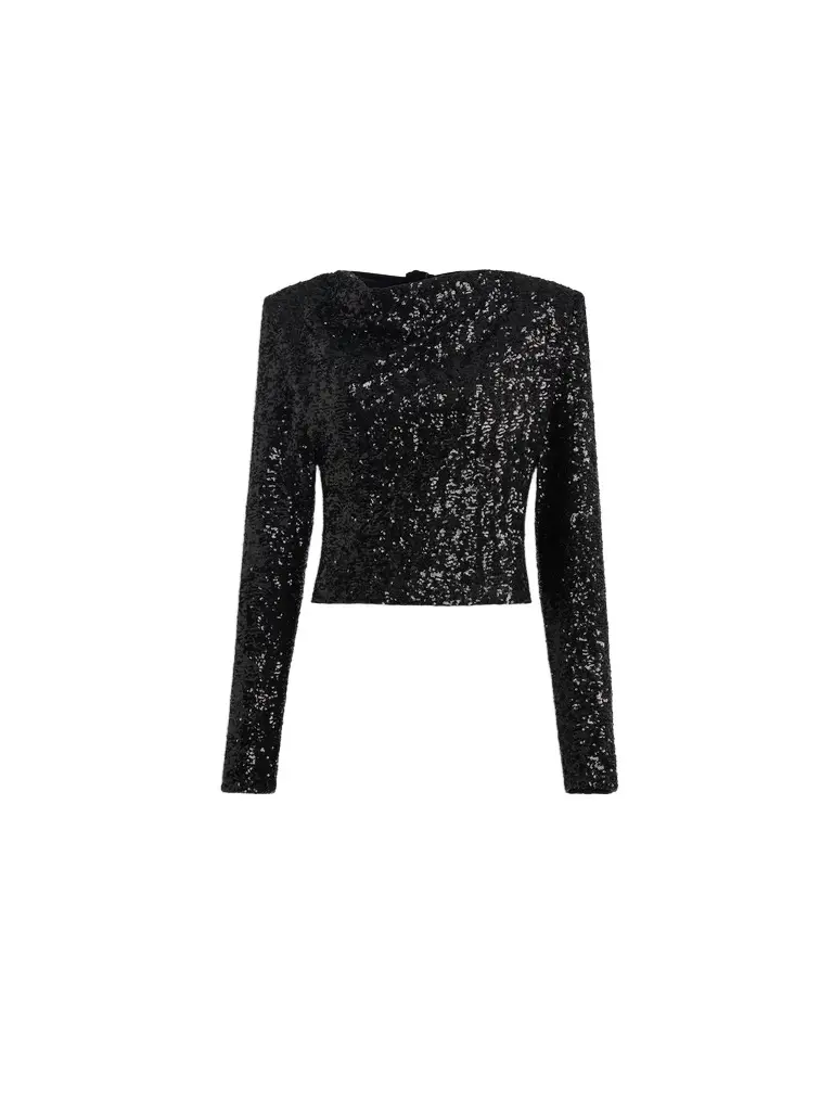 Balmain Sequinned top with bow