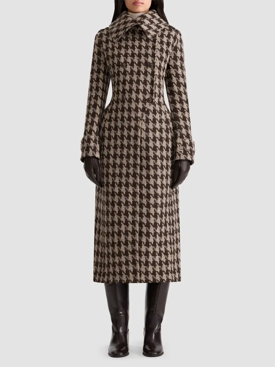Mackage Women's Elodie Houndstooth Patterned Wool Coat | Thumbnail 4 Mackage Women's Elodie Houndstooth Patterned Wool Coat | Thumbnail 4