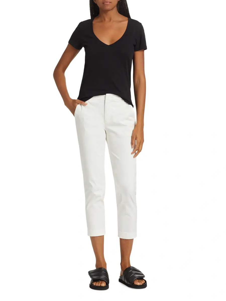 Vince Women's Plunging V-Neck T-Shirt | Thumbnail 2 Vince Women's Plunging V-Neck T-Shirt | Thumbnail 2