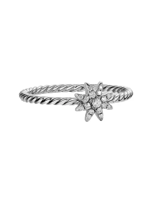 Women's Petite Starburst Ring in Sterling Silver - Silver Women's Petite Starburst Ring in Sterling Silver - Silver
