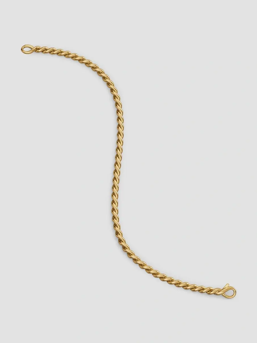 David Yurman Men's Sculpted Cable Chain Bracelet in 18K Yellow Gold, 3.7MM | Thumbnail 4 David Yurman Men's Sculpted Cable Chain Bracelet in 18K Yellow Gold, 3.7MM | Thumbnail 4