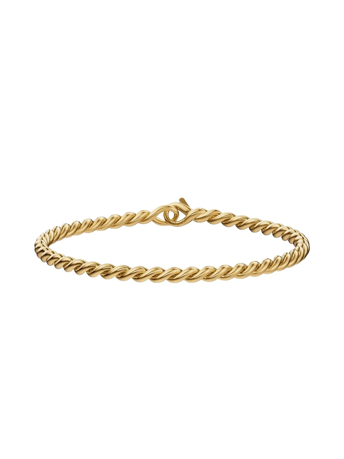 David Yurman Men's Sculpted Cable Chain Bracelet in 18K Yellow Gold, 3.7MM