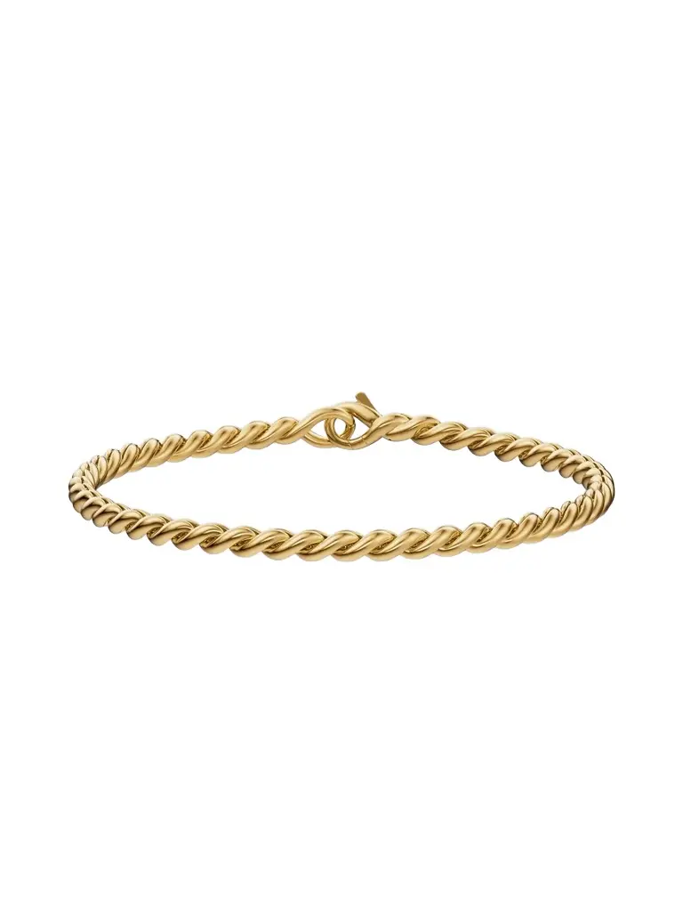 David Yurman Men's Sculpted Cable Chain Bracelet in 18K Yellow Gold, 3.7MM