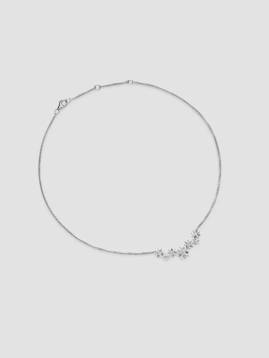 David Yurman Women's Starburst Cluster Necklace in Sterling Silver with Diamonds, 15.5MM - Silver | Thumbnail 2 David Yurman Women's Starburst Cluster Necklace in Sterling Silver with Diamonds, 15.5MM - Silver | Thumbnail 2
