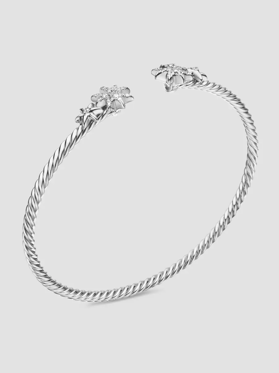 David Yurman Women's Petite Starburst Cable Flex Bracelet in Sterling Silver - Silver | Thumbnail 2 David Yurman Women's Petite Starburst Cable Flex Bracelet in Sterling Silver - Silver | Thumbnail 2