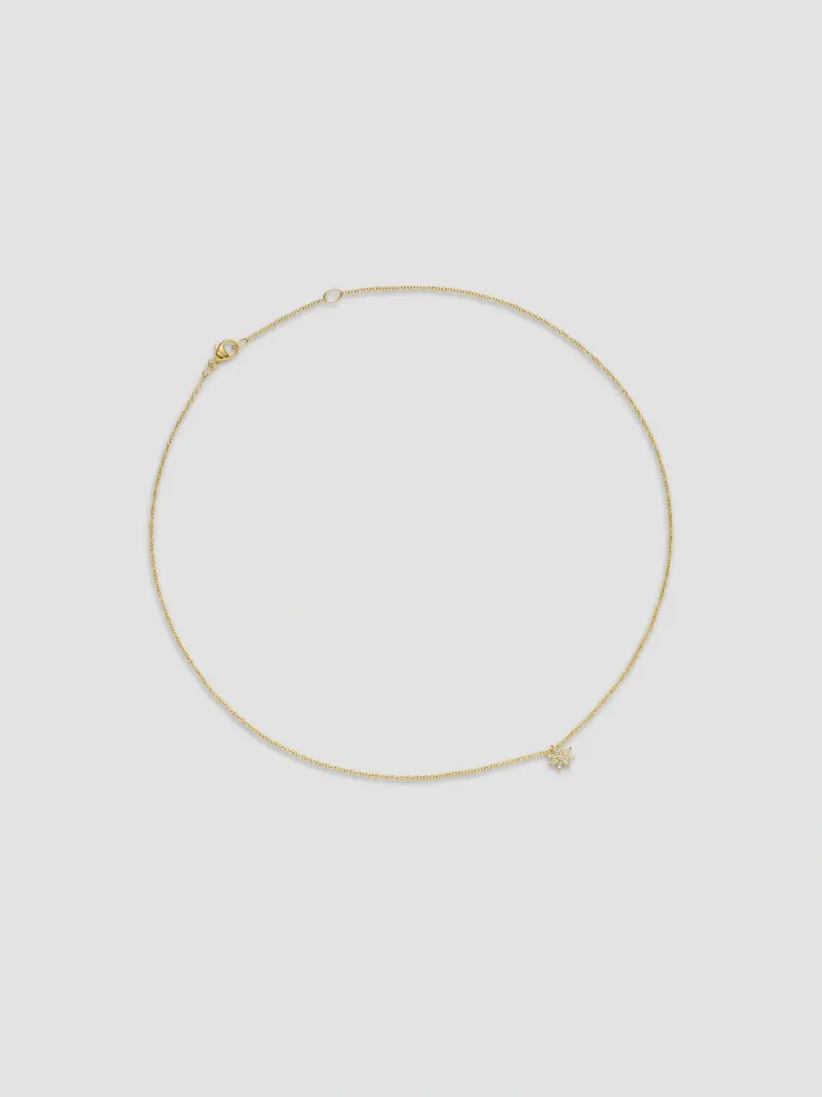 David Yurman Women's Petite Starburst Station Necklace in 18K Yellow Gold with Diamonds, 7MM - Gold | Thumbnail 2 David Yurman Women's Petite Starburst Station Necklace in 18K Yellow Gold with Diamonds, 7MM - Gold | Thumbnail 2