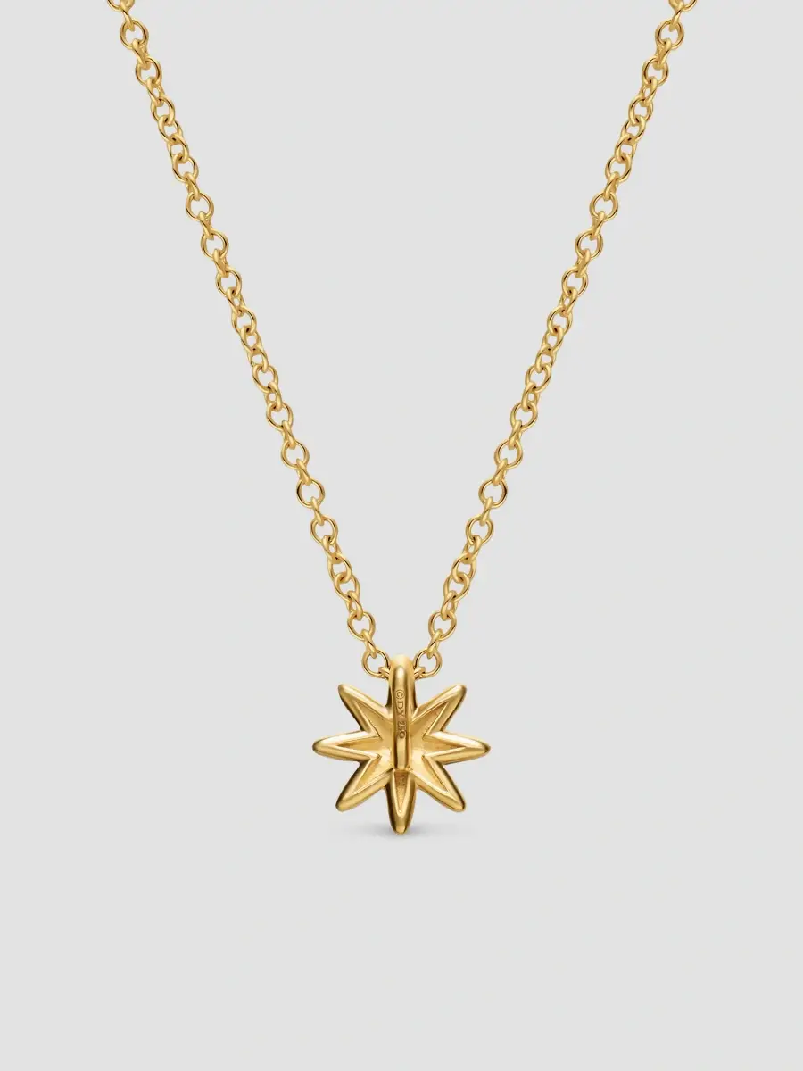 David Yurman Women's Petite Starburst Station Necklace in 18K Yellow Gold with Diamonds, 7MM - Gold | Thumbnail 3 David Yurman Women's Petite Starburst Station Necklace in 18K Yellow Gold with Diamonds, 7MM - Gold | Thumbnail 3