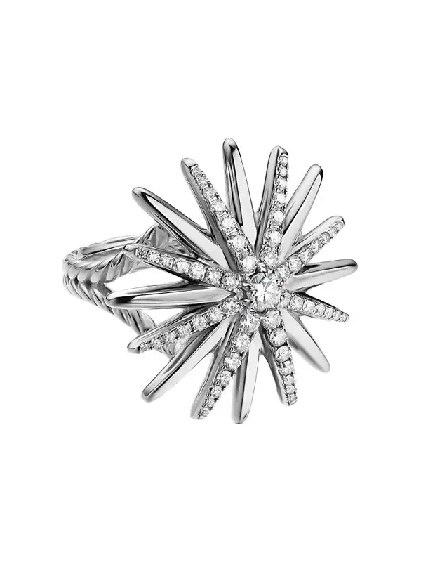 Women's Starburst Ring in Sterling Silver - Silver