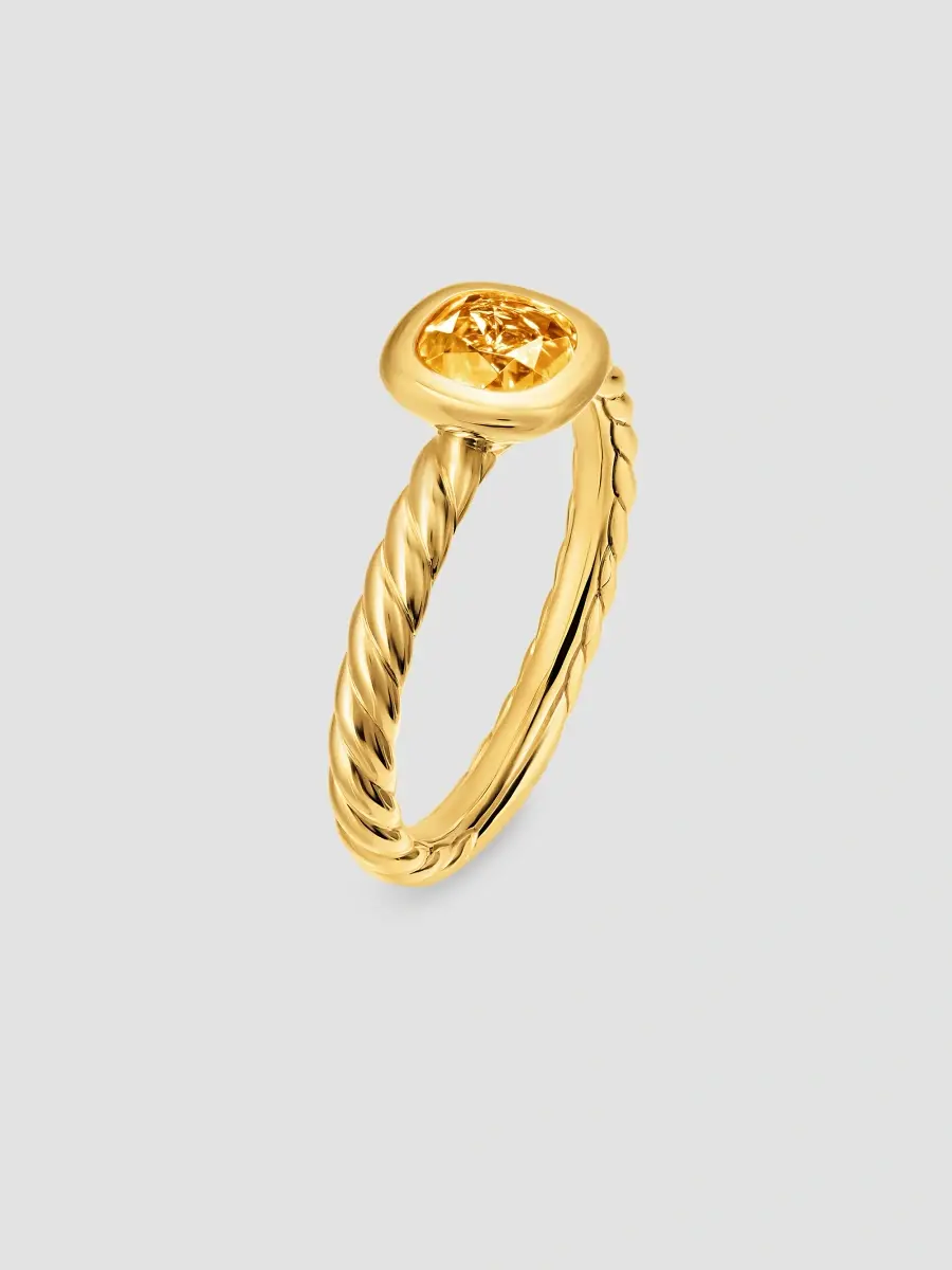 David Yurman Women's DY Mercer Color Cable Ring in 18K Yellow Gold | Thumbnail 2 David Yurman Women's DY Mercer Color Cable Ring in 18K Yellow Gold | Thumbnail 2