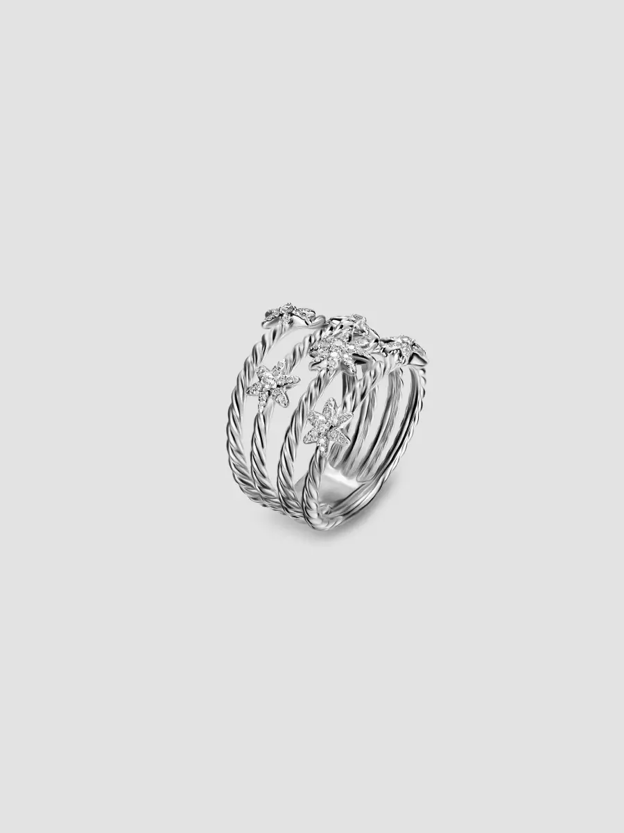 David Yurman Women's Petite Starburst Multi Row Ring in Sterling Silver - Silver | Thumbnail 2