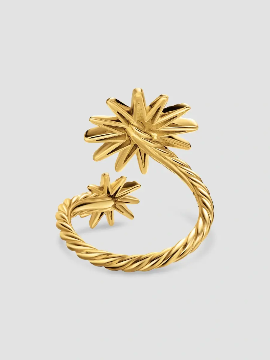 David Yurman Women's Starburst Bypass Ring in 18K Yellow Gold | Thumbnail 5 David Yurman Women's Starburst Bypass Ring in 18K Yellow Gold | Thumbnail 5