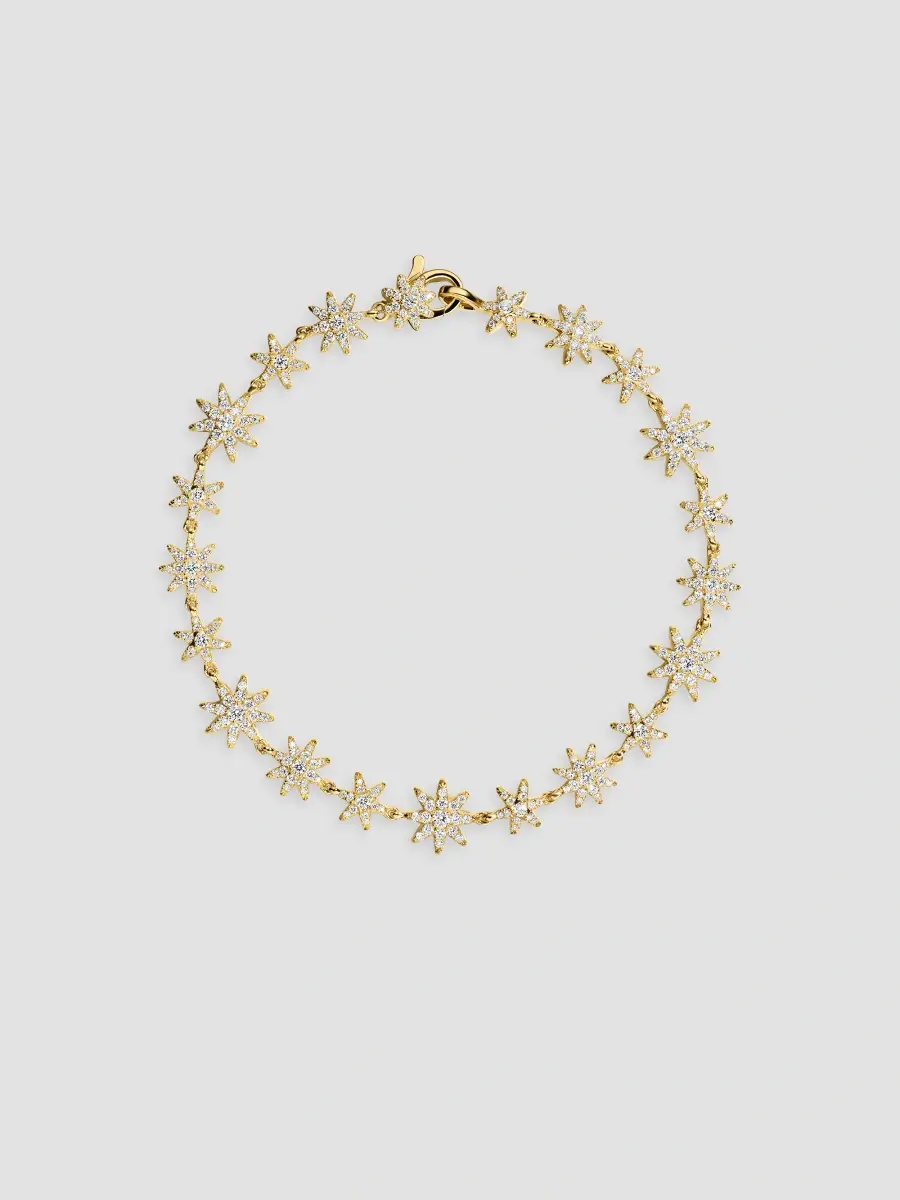 David Yurman Women's Petite Starburst Tennis Bracelet in 18K Yellow Gold | Thumbnail 2 David Yurman Women's Petite Starburst Tennis Bracelet in 18K Yellow Gold | Thumbnail 2