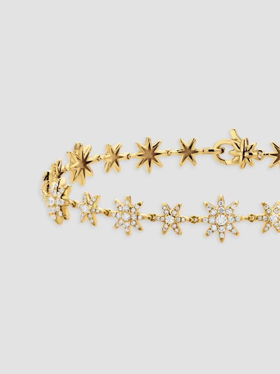 David Yurman Women's Petite Starburst Tennis Bracelet in 18K Yellow Gold | Thumbnail 4 David Yurman Women's Petite Starburst Tennis Bracelet in 18K Yellow Gold | Thumbnail 4