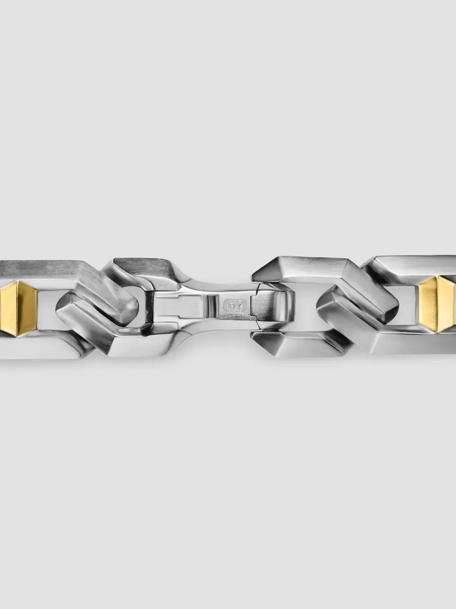 David Yurman Men's Faceted Angular Curb Chain Bracelet in Sterling Silver - Silver | Thumbnail 3 David Yurman Men's Faceted Angular Curb Chain Bracelet in Sterling Silver - Silver | Thumbnail 3