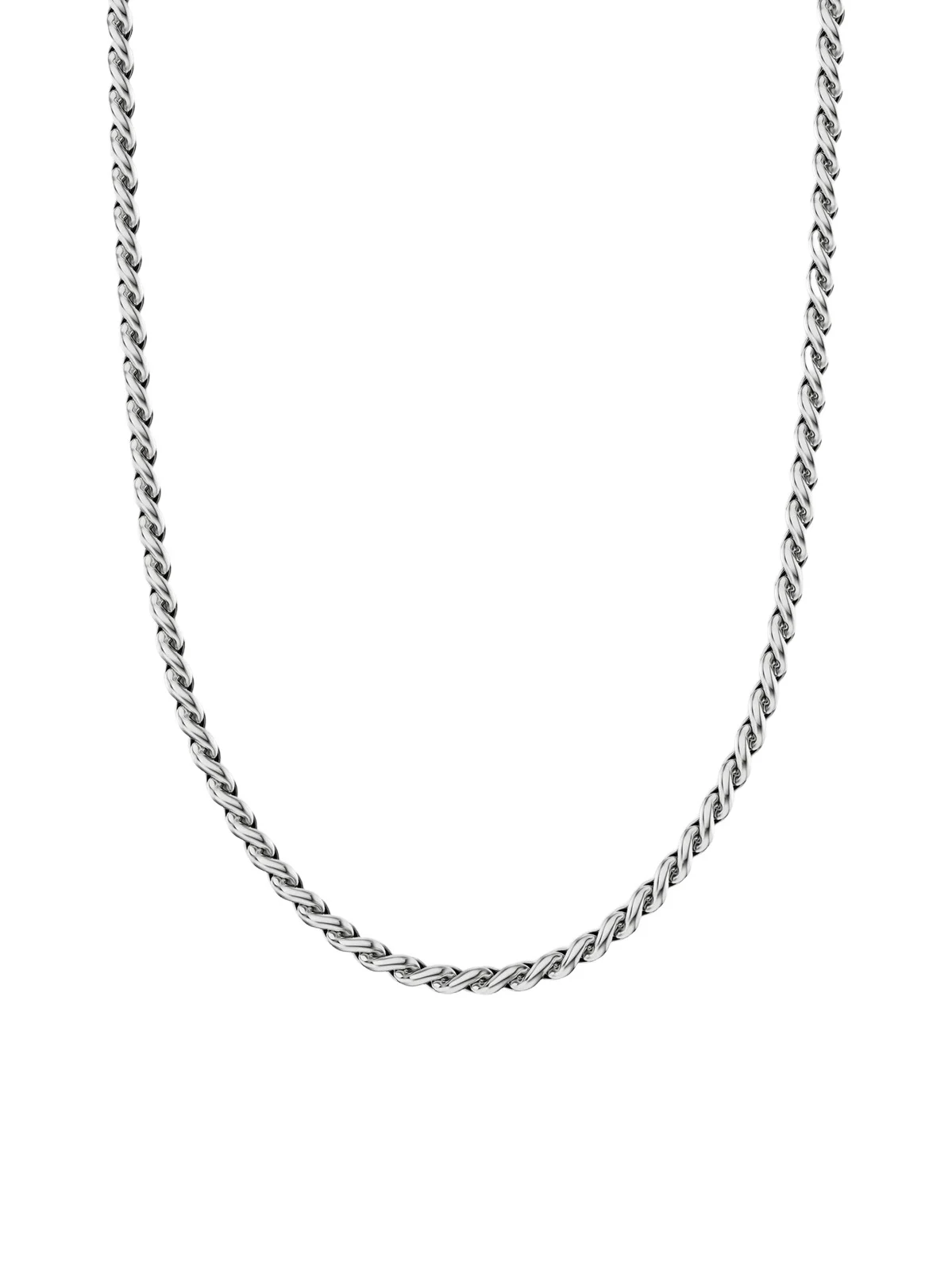 David Yurman Men's Sculpted Cable Chain Necklace in Sterling Silver, 3.7MM