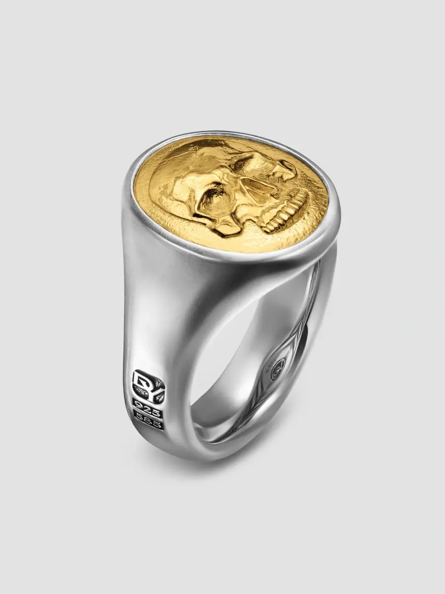 David Yurman Men's Memento Mori Skull Ring in Sterling Silver - Silver | Thumbnail 2 David Yurman Men's Memento Mori Skull Ring in Sterling Silver - Silver | Thumbnail 2