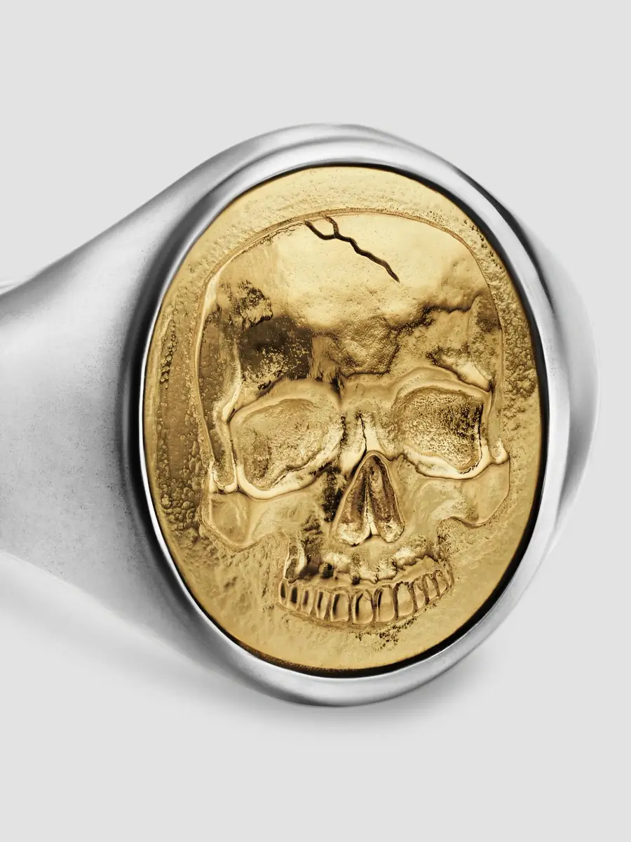 David Yurman Men's Memento Mori Skull Ring in Sterling Silver - Silver | Thumbnail 4 David Yurman Men's Memento Mori Skull Ring in Sterling Silver - Silver | Thumbnail 4